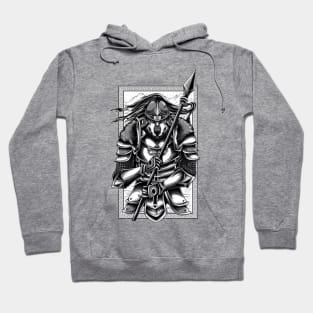 samurai Warrior vikings spartan armor spear war Hoodie